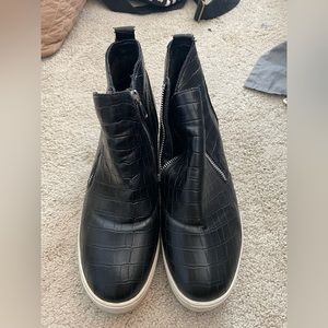 ASOS wedge boots with zippers on both sides